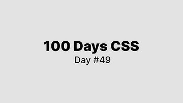 【 100 Days CSS Challenge 】ASMR Programming - Day 49