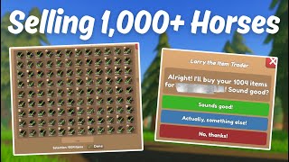 Selling *1,000  HORSES* To Larry! How Much Will I Get? | Wild Horse Islands