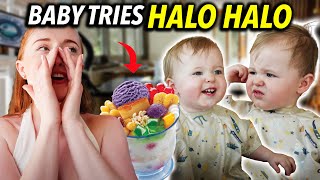 Our Baby Trying Filipino Halo Halo for the First Time! (Funny Reaction)