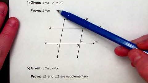 Geometry: 3.1-3.3 Proofs Part 1 (#1-4)