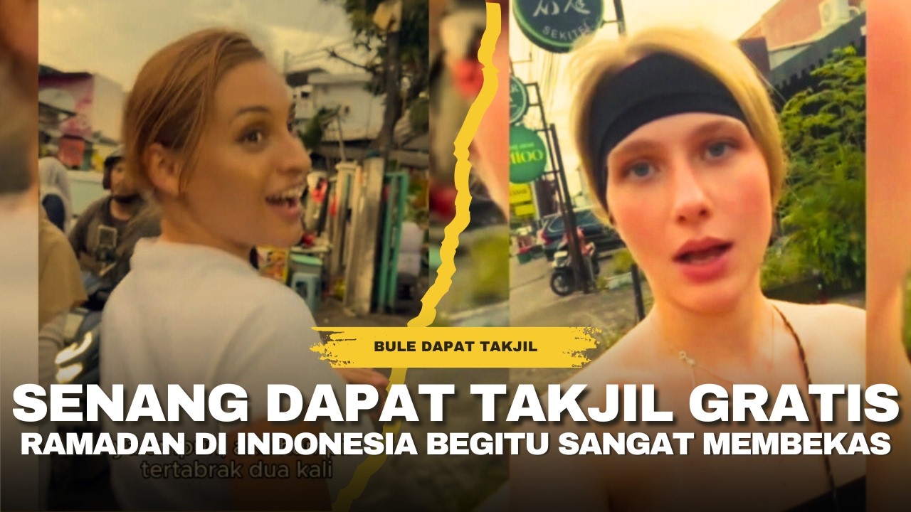 RAMADAN DI INDONESIA BIKIN BULE INI SENANG, DAPAT TAKJIL GRATIS DARI WARGA SAAT JALAN-JALAN SORE