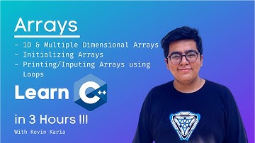 09. Arrays in C++ | Learn C++ in 3 Hours! | Kevin Karia #coding #learning #c #crashcourse
