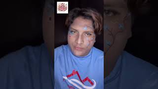 Maquillaje de flores azules #makeup #flores #azules #viralshort