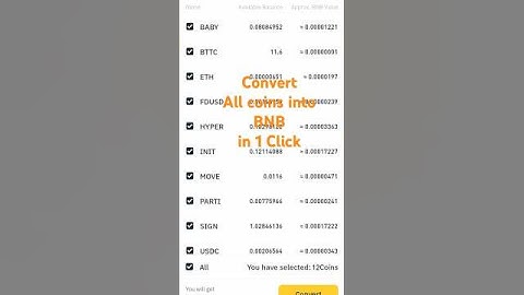 convert low value assets into BNB #Binance #Trade #convert BNB #binancestaking