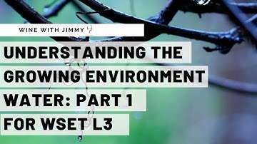 WSET Level 3 Wines - Understanding the Growing Environment Water: Part 1