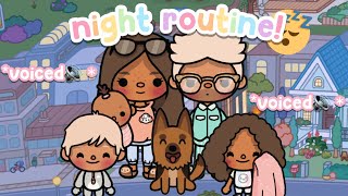 Big Family Night Routine! 🌙 *NEW HOUSE* || voiced 🔊 || Toca Life World 🌎