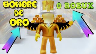 HOMBRE 24K-ORO💛 GRATIS!! *NO ROBUX* ROBLOX DISFRAZ Resimi