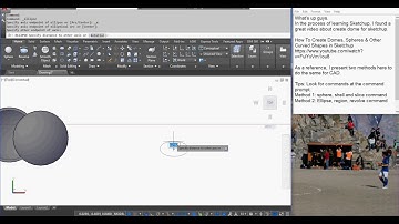 How To Create Domes, Spheres & Other Curved Shapes in AutoCAD as compare to Sketchup