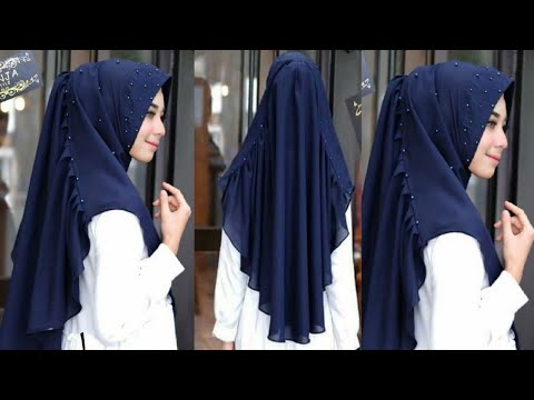 Instant Hijab Design Cutting Stitching/ Back Pleated Hijab Cutting Stitching/ Ready to wear hijab