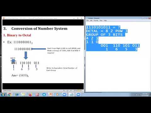 Binary to Octal Conversion : Digital Techniques - YouTube