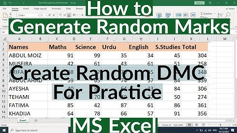 How to Get Random MarkSheet for Practice in MS Excel | How to Generate Random Numbers in MS Excel