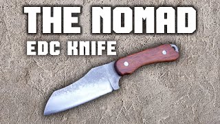 Making "The Nomad" - Modern Sheepsfoot EDC Knife 🗡⚒ (No Talking - Just Forging) - [Blacksmith ASMR]