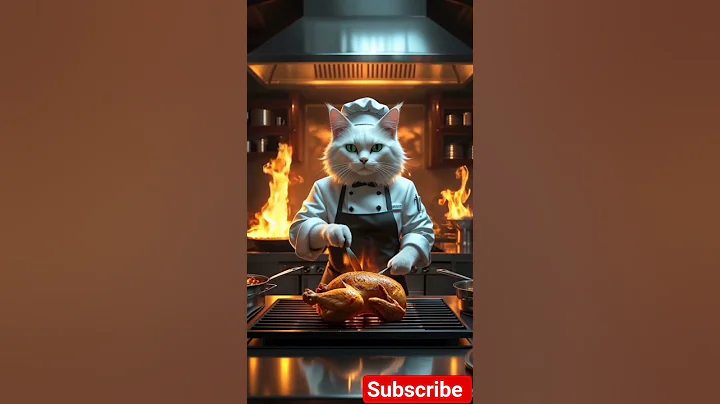 Cats cooking chicken!#catshorts #cute #cat #ainimation #shorts
