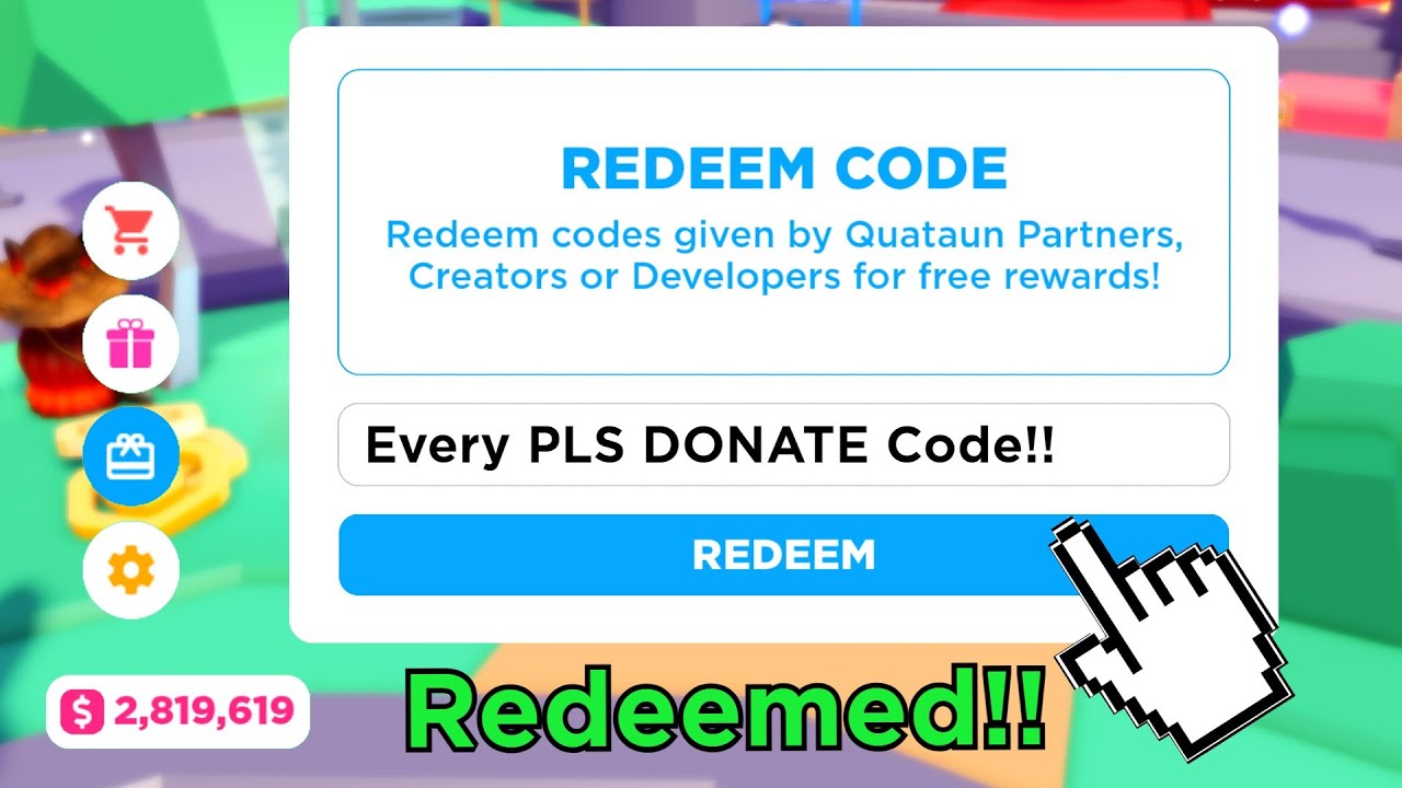 PLS Donate Codes (May 2023) [Working 100%]