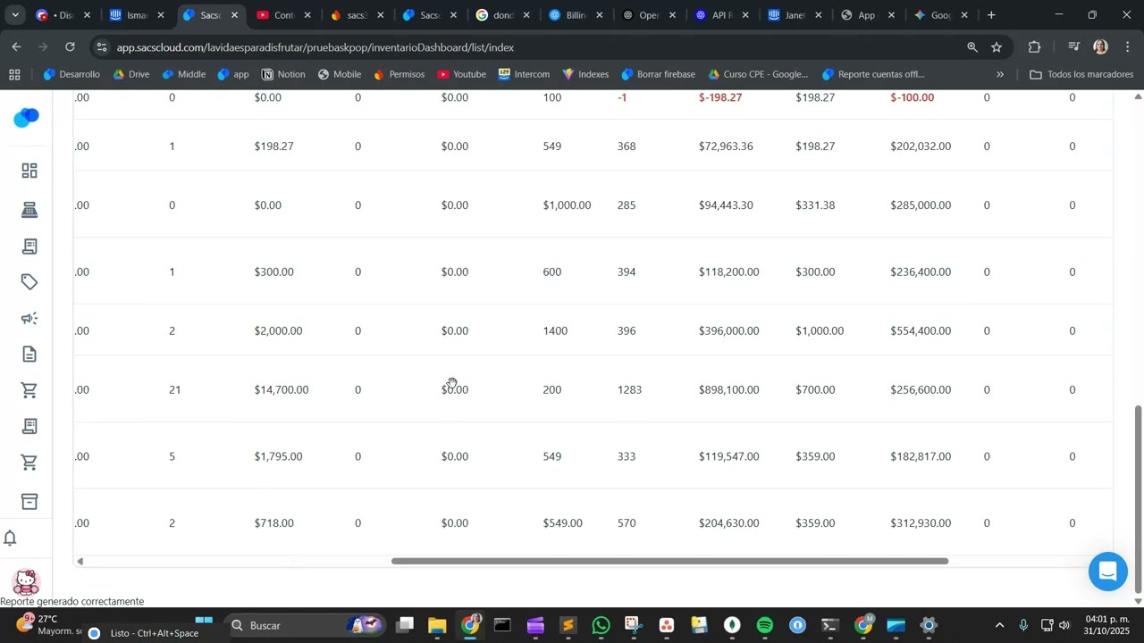 ¡Radiografía de tu Stock! 📊 Resumen de Inventario: Apertura, Entradas y Cierre en 30 Días 🔍