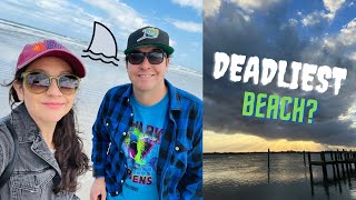 SHARK BITE Capital of the WORLD & DEADLIEST Beach in the USA… ? Visiting NEW SMYRNA BEACH!