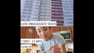 TTC CYCLE #3 // 7DPO-13DPO // LIVE PREGNANCY TESTS