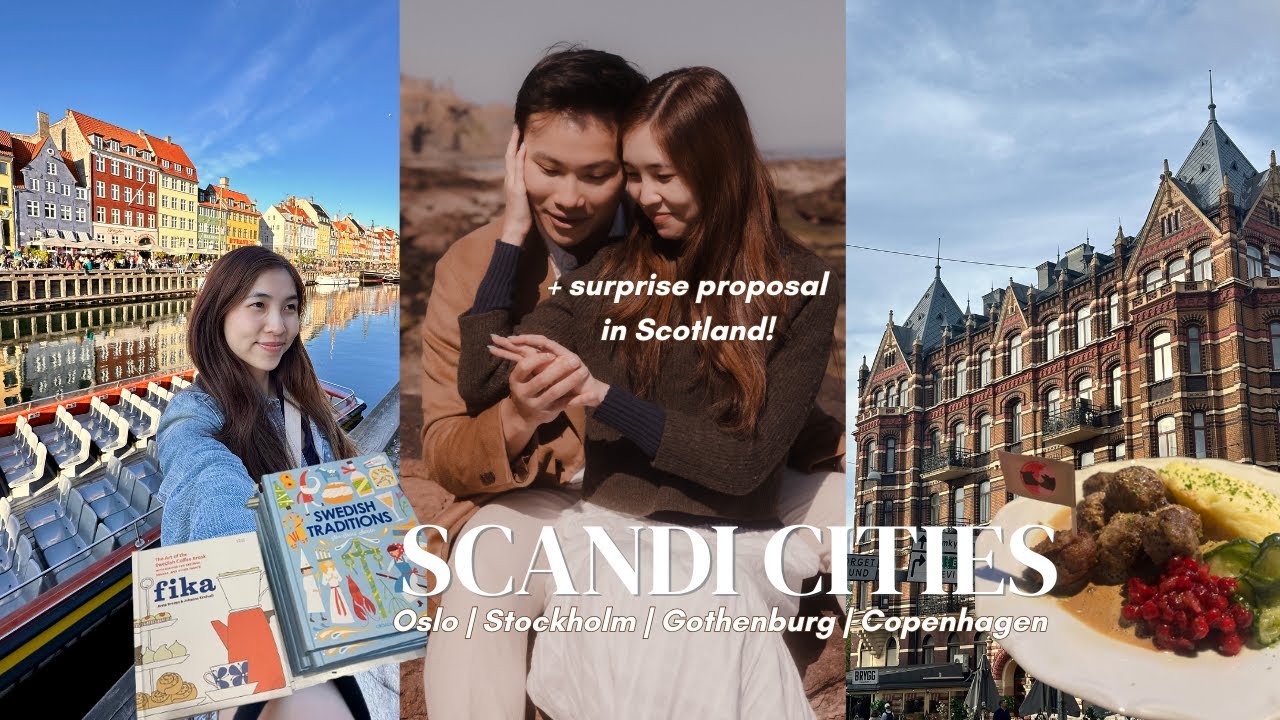 🇳🇴🇸🇪🇩🇰 Scandinavia Travel Vlog | Norway, Sweden, Denmark + Surprise Proposal in Scotland 💍🇬🇧