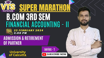 100% Coverage Series 1 | B.Com 3rd Sem | Financial Accounting II | Complete Solution | #VTSClasses