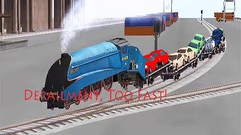 Train Sim Port of Call Using LNER Class A4 4468 Mallard Carry Many Cars Got Derailment