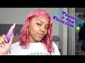 L Wigs: Water Coloring Pink Wig & Trying Esha Absolute Lace Glue!