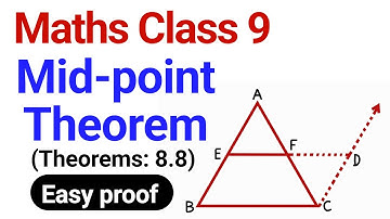 Mid point Theorem (Theorem 8.8) Class 9 Maths Chapter 8 Quadrilaterals by JP Sir