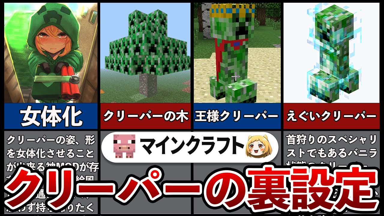 マイクラ クリーパーの小ネタ 裏設定5選 Youtube マイクラ クリーパーの小ネタ 裏設定5選 Youtube