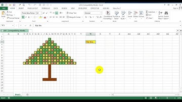 Excel tạo cây thông Noel (Merry Chrismas) - Conditional formatting, RANDBETWEEN