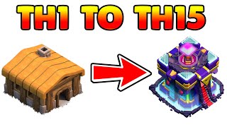 New Clash of Clans Townhall 1 to Townhall 15 Within 30 Minute 2024