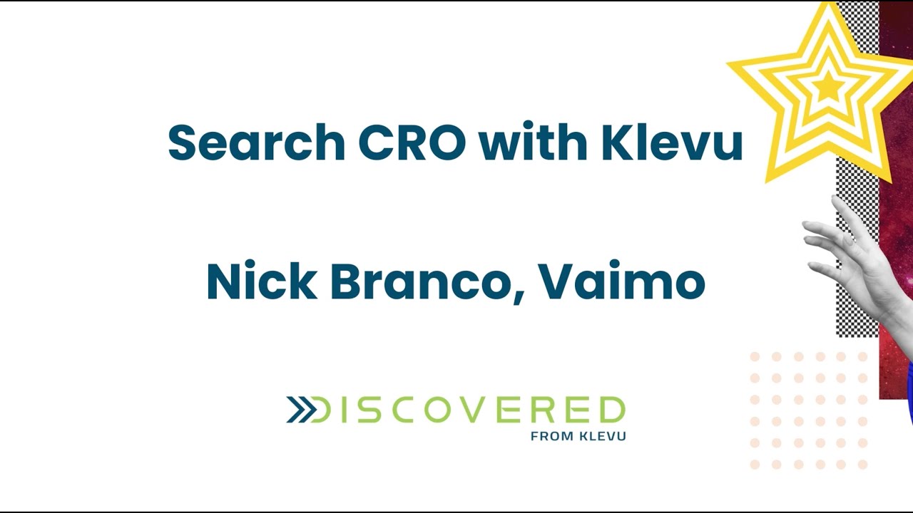 Search CRO Workshop with Klevu and Nick Branco from Vaimo (Search Conversion Rate Optimization)