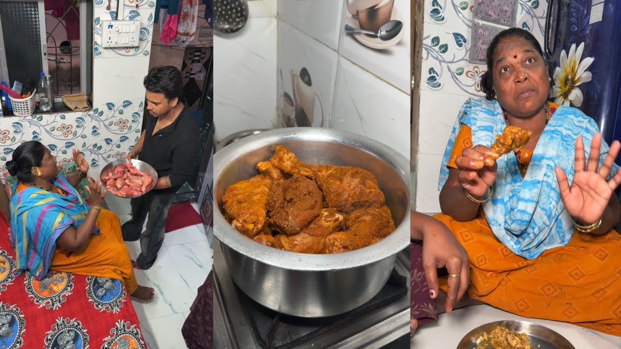 Mausi ne mana kiya chicken banane ko 😳   #challenge #food #eating #cooking #cooking 