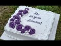 Tortun bəzədilməsi Bənövşəyi rəngin hazırlanması Pasta süslemek Cake Birthday