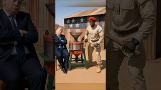 Trump Naps During Gold Mining Machine😂 Ibrahim Traore in Burkina Faso🇧🇫 African Gold Comedy #memes