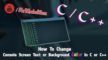 How To Change Console Screen Text or Background Color In C or C++