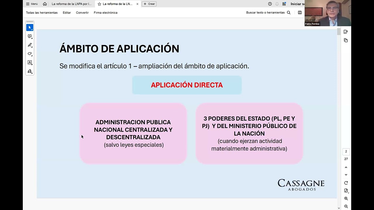 PROGRAMA ANÁLISIS DE LA LEY DE BASES DESDE EL DERECHO ADMINISTRATIVO.