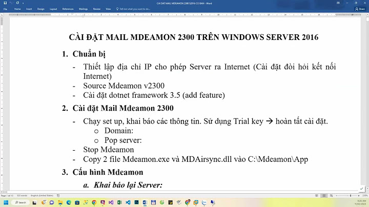 Hướng dẫn cài đặt main server trên windows 2023 adminvietnam năm 2024