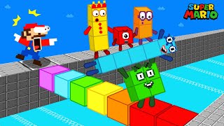 Painting By Numbers Mario And Dynamicblock Exploring Colourful Fruit Salat Bridge Game Animation