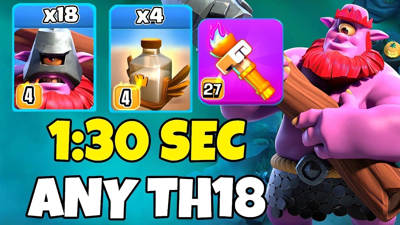Th18 Thrower + Totem + Revive Spell Attack Strategy | Th18 Attack Strategies (Clash of Clans)