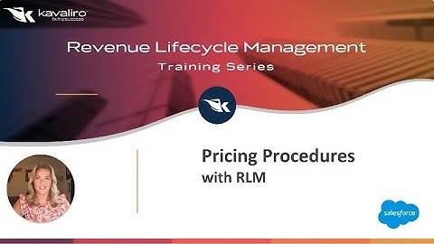 Pricing Procedures in Revenue Lifecycle Management 1