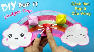 Cách làm Pop It Cầu Vòng || DIY Viral TikTok Fidget Toy At Home | DIY Pop It | Liam Channel