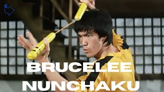 BRUCELEE  MEUS  TREINOS NA PRAIA NUNCHAKU