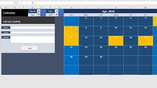 Meeting/Appointment Calendar in Excel - Free Template screenshot 4