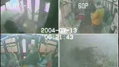 Building collapse caught on bus cameras [raw video]