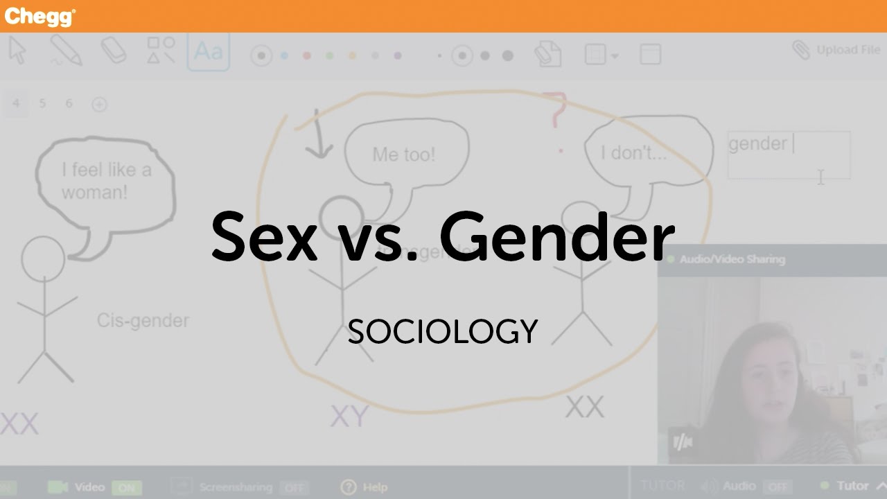 Sex Vs Gender Sociology Chegg Tutors Youtube