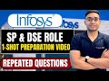 Infosys SP &amp; DSE Biggest Hiring | 1-Shot Preparation video | Repeated Questions