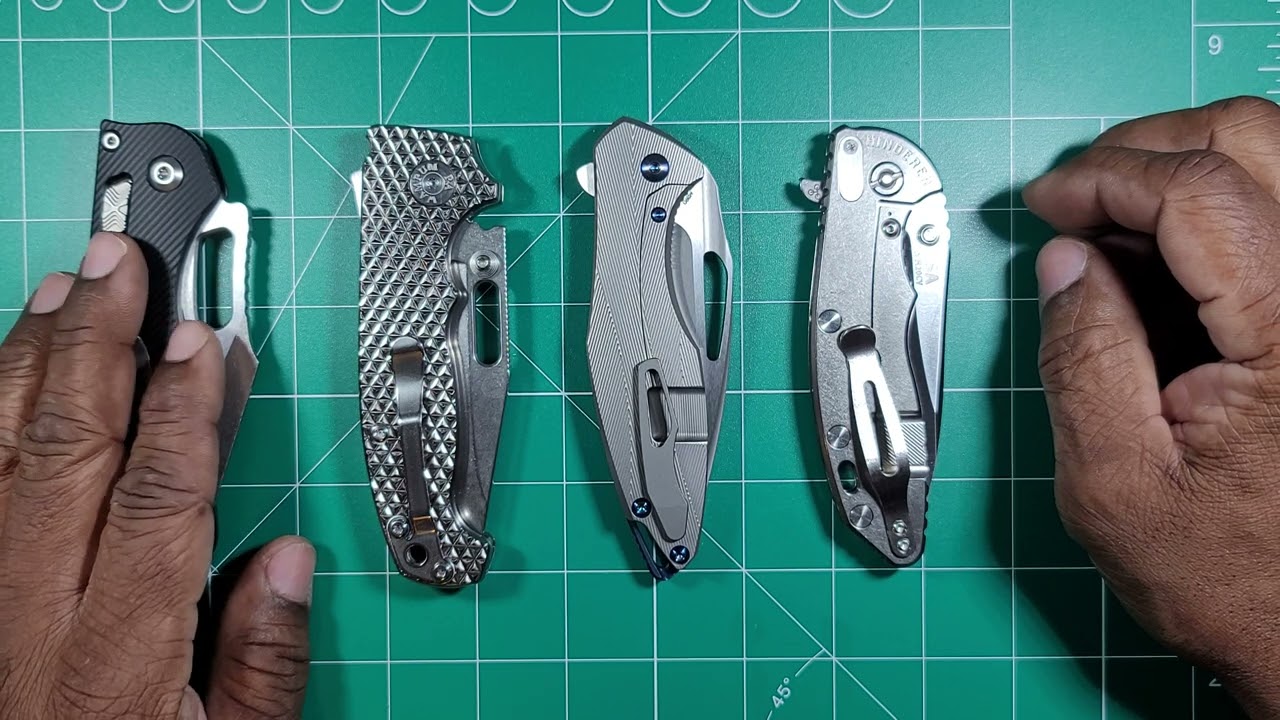 Microtech Stitch VS Hinderer XM-18 3.5 , Demko AD 20 & Koenig Arius