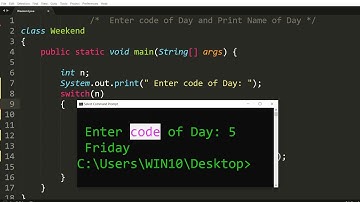 Java program to print day name of weekend using switch statement | Learn Coding
