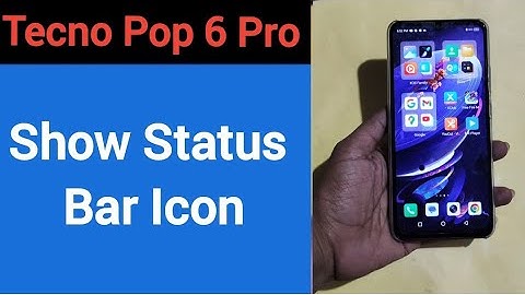 How to show status bar icon, Tecno Pop 6 Pro me status bar icon Kaise lagaen