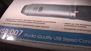 MXL USB 007 Stereo Condenser Microphone Review & Demonstration