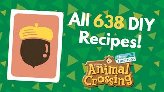 All 638 DIY Recipes of Animal Crossing: New Horizons!